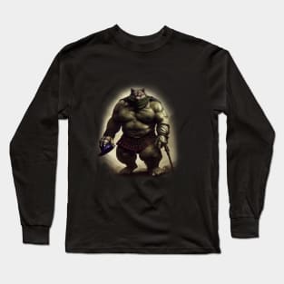 Gently Wolf-Ogre Chimaera Fantasy Artwork Long Sleeve T-Shirt